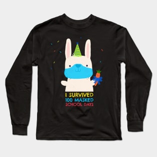 I survived 100 masked school days Long Sleeve T-Shirt